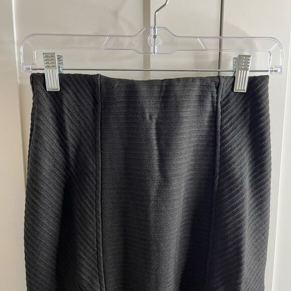 B.O.G. Band Of The Free RENEE BLACK RIBBED PENCIL SKIRT Women Small Side Slit NW - Picture 5 of 12
